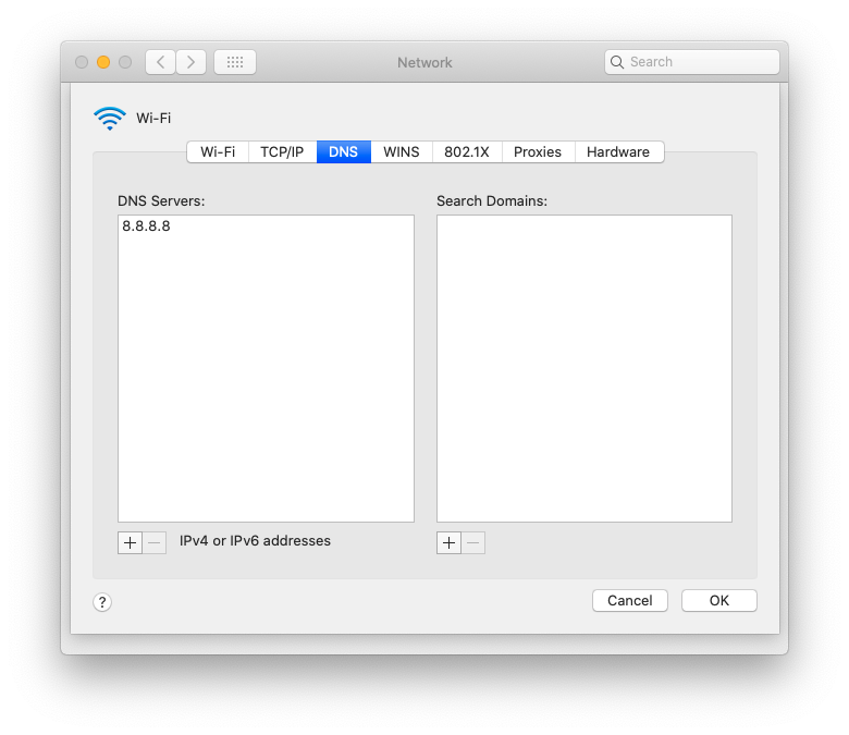 Using Google's DNS Server